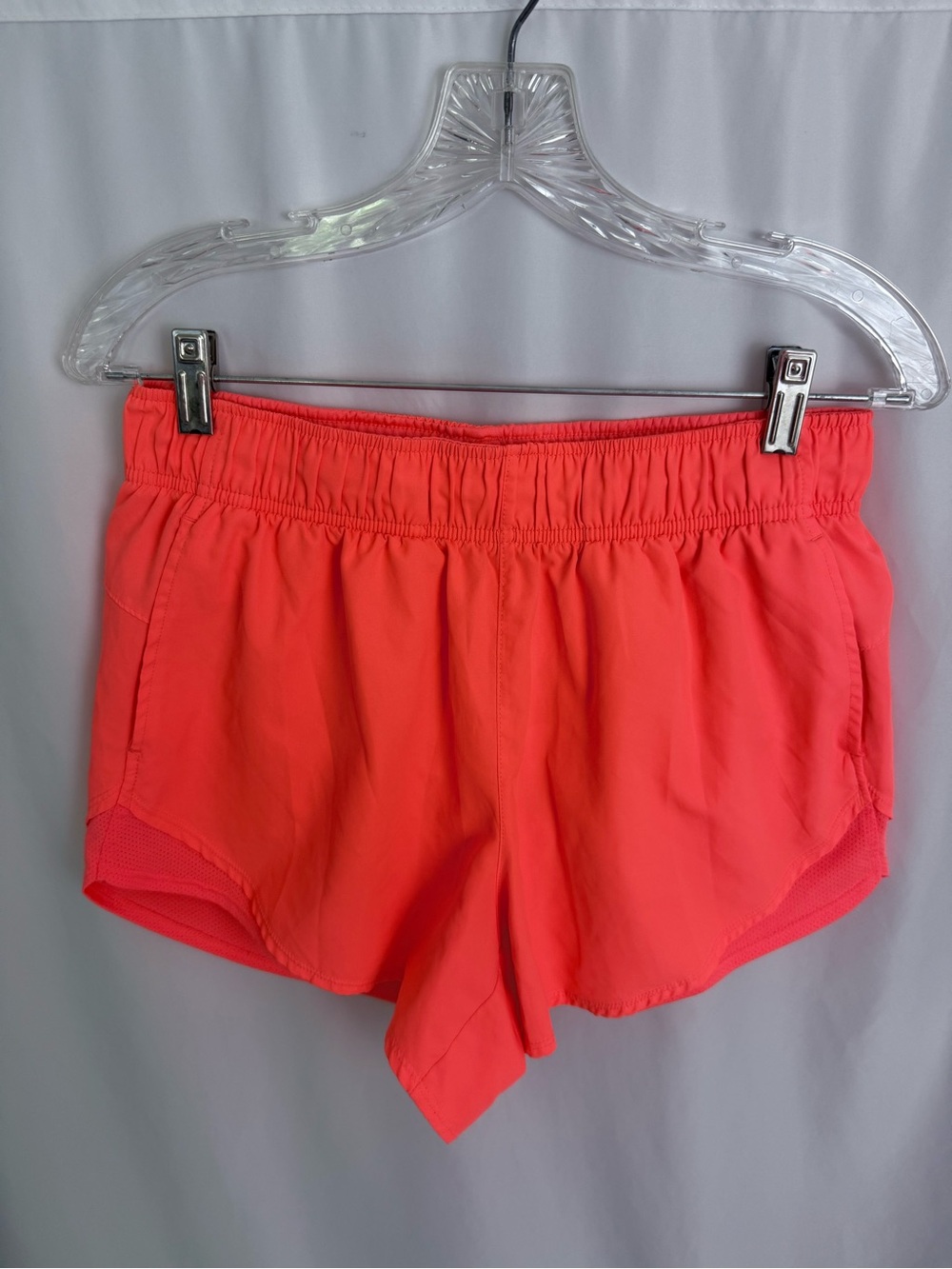 Athletic Works Neon Orange Lined Shorts Size Medium